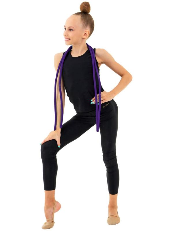 Скакалка гимнастическая утяжелённая, верёвочная, 2,5 м, 150 г, цвет фиолетовый