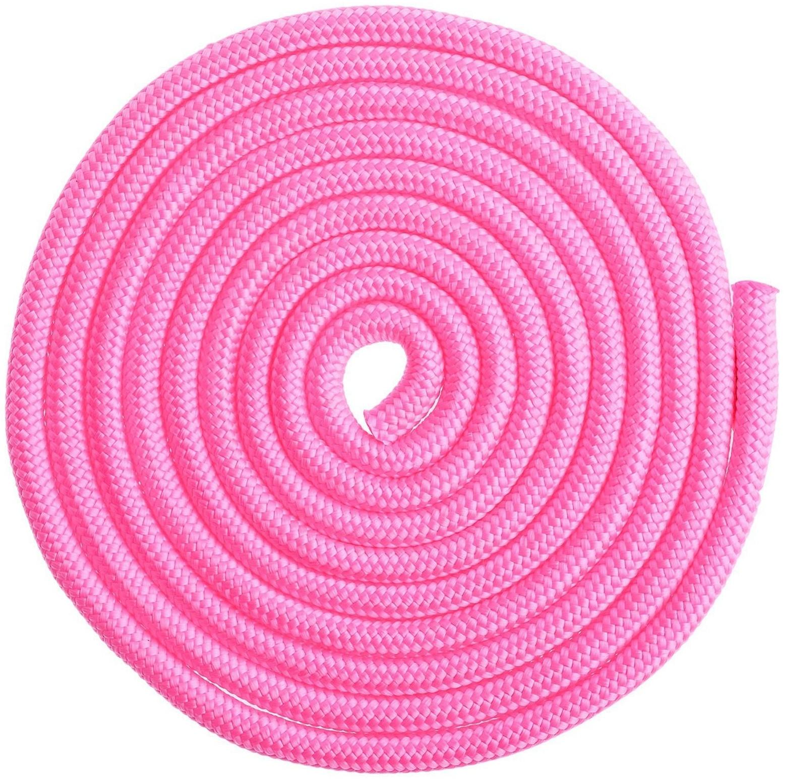 Скакалка гимнастическая, 3 м, цвет неоновый розовый