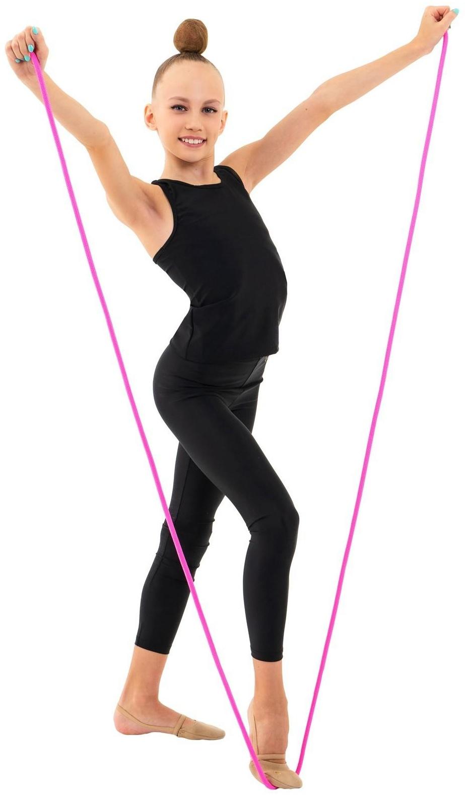 Скакалка гимнастическая, 3 м, цвет неоновый розовый