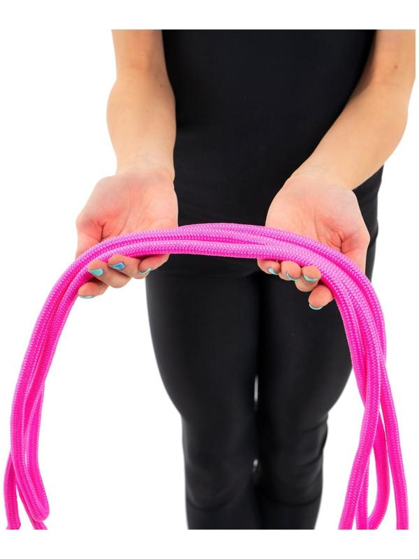 Скакалка гимнастическая, 3 м, цвет неоновый розовый