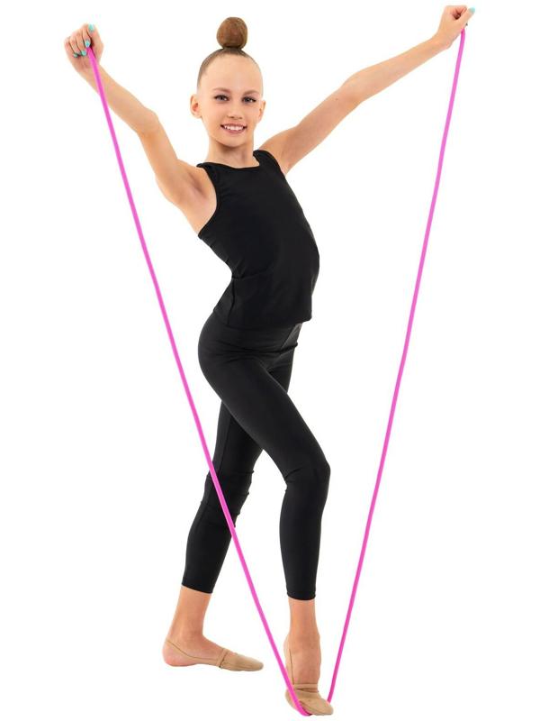Скакалка гимнастическая, 3 м, цвет неоновый розовый