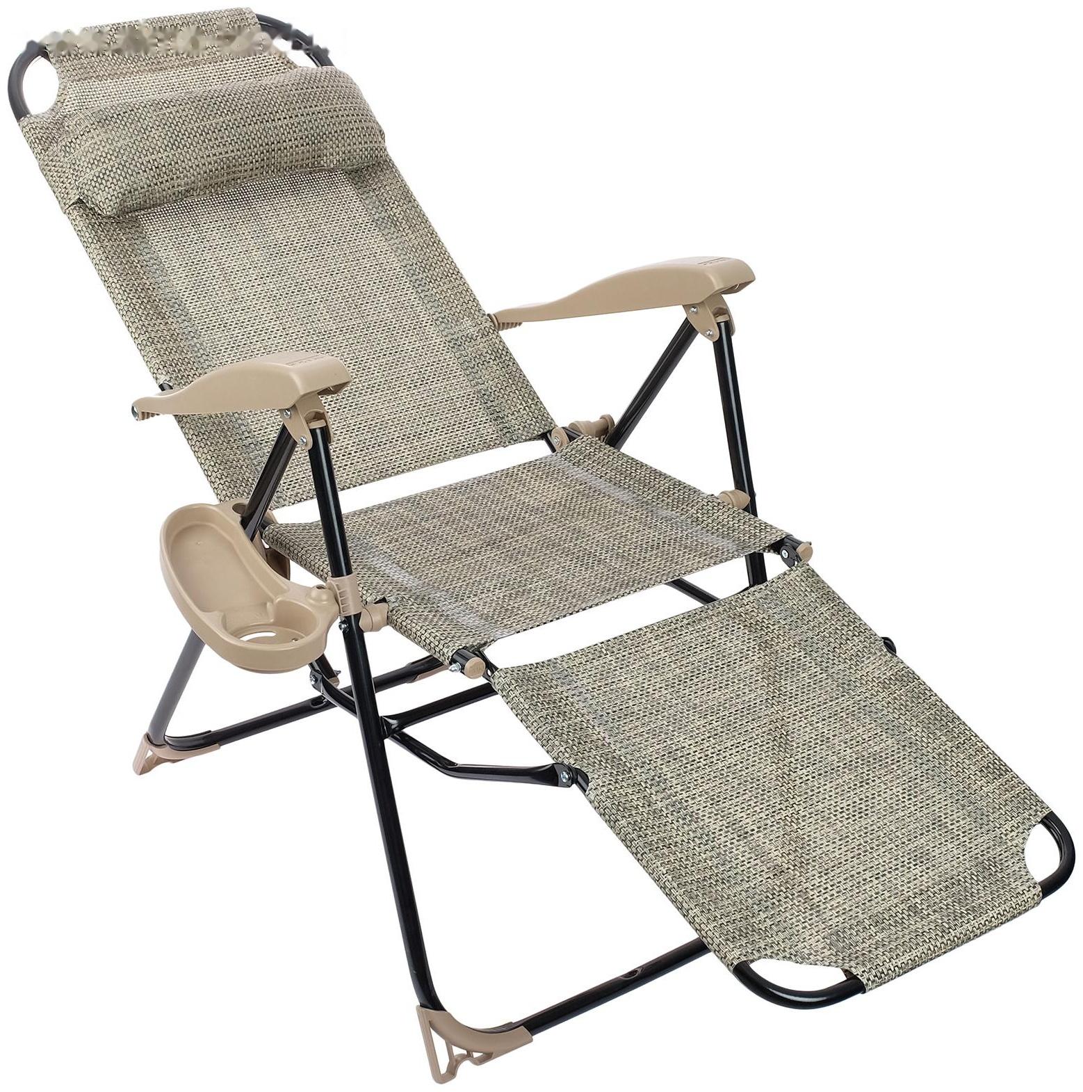 Кресло-шезлонг КШЗ/3, р. 82 x 59 x 116 см, цвет ротанг