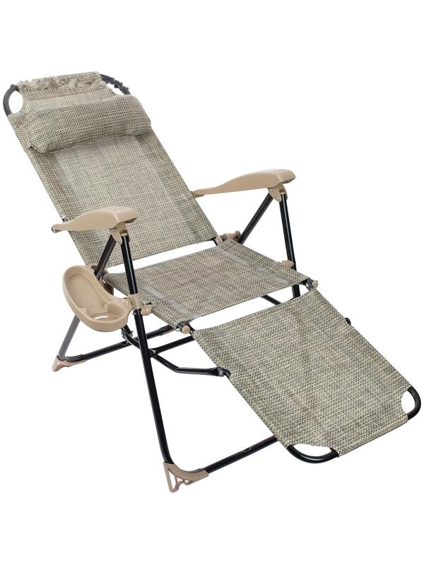 Кресло-шезлонг КШЗ/3, р. 82 x 59 x 116 см, цвет ротанг