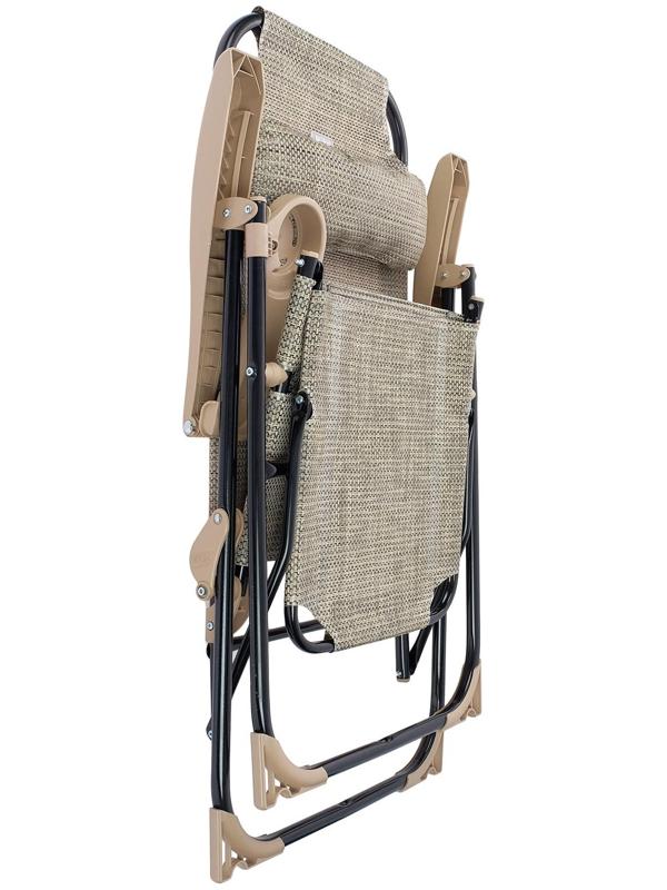 Кресло-шезлонг КШЗ/3, р. 82 x 59 x 116 см, цвет ротанг