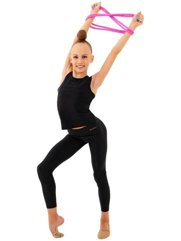 Скакалка гимнастическая утяжелённая, длина 2,5 м, цвет неон розовый/серебро, с люрексом