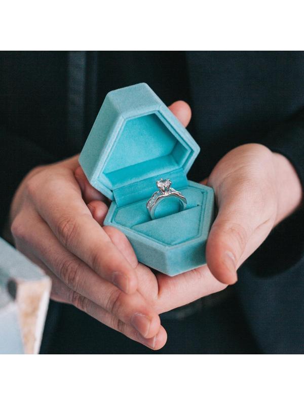 Футляр бархатный под серьги/кольцо 