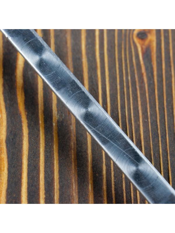 Шампур узбекский 82см, деревянная ручка, (рабочая часть 60см), с узором