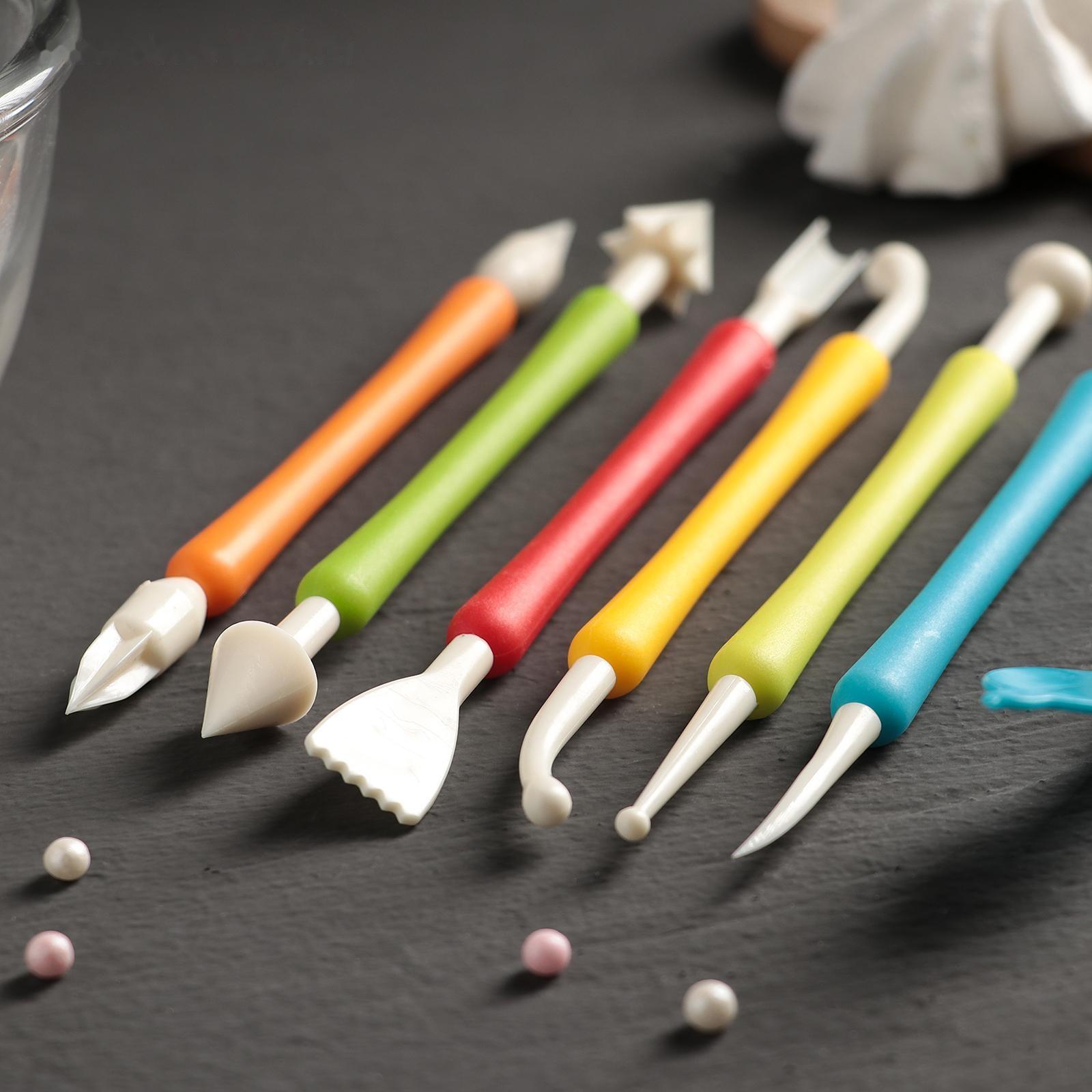 Набор для моделирования кондитерских украшений и ножницы кондитерские для переноски украшений Доляна, 6 шт, цвет и форма МИКС