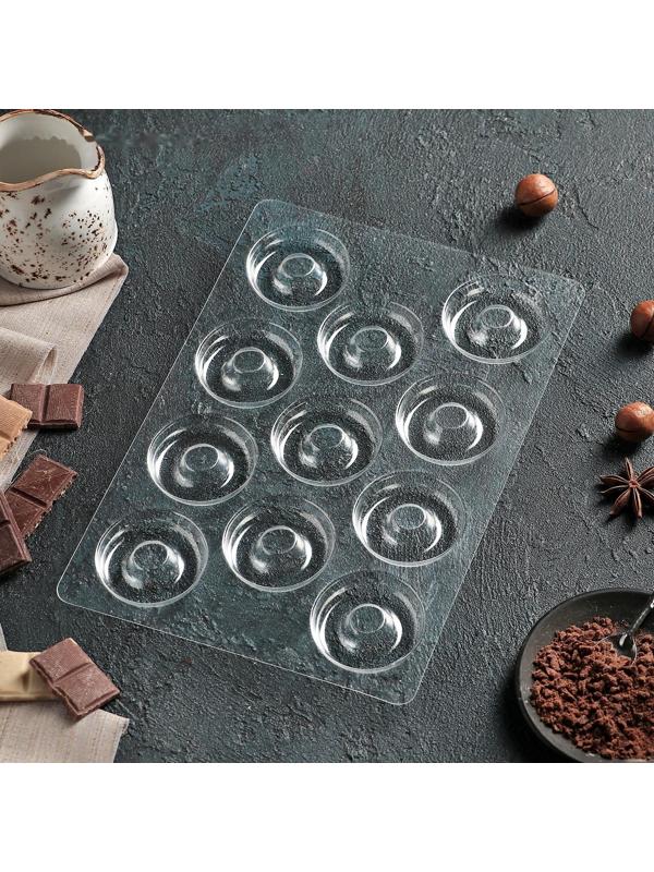 Форма для шоколада и конфет «Пончик», 27×18 см