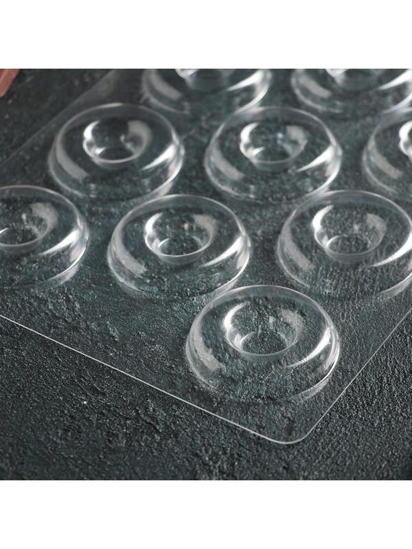 Форма для шоколада и конфет «Пончик», 27×18 см