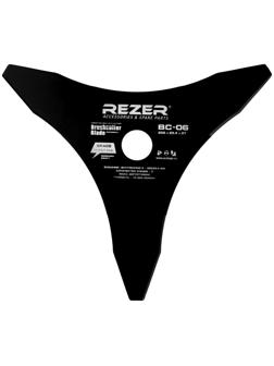 Нож для триммера Rezer ВС-06, трехлучевой, 255х25.4х2 мм, высокопрочная сталь