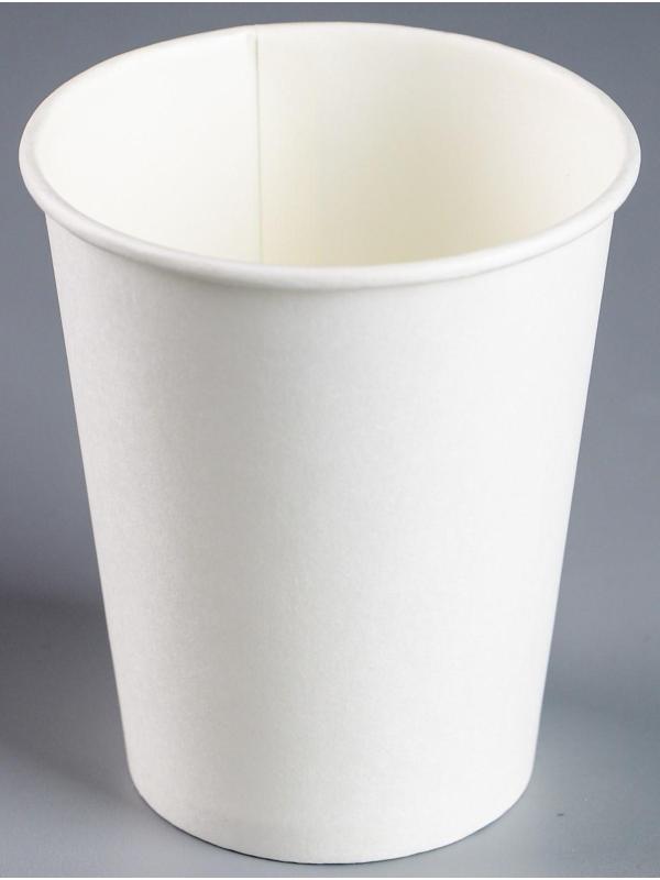 Стакан одноразовый бумажный, Белый, 250 мл, 80 мм