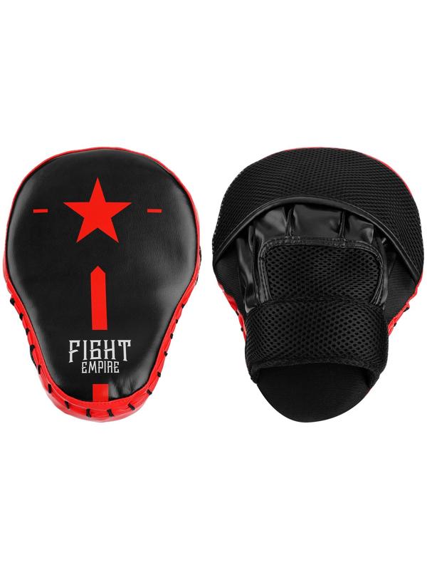 Лапа боксёрская FIGHT EMPIRE, 1 шт., цвет чёрный/красный