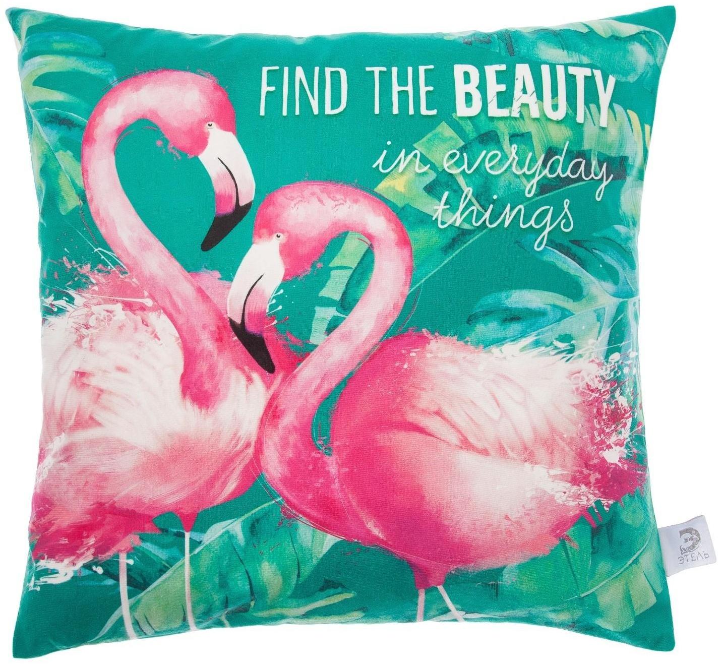 Наволочка декоративная «Этель» Flamingo 40х40 см, 100% п/э, велюр