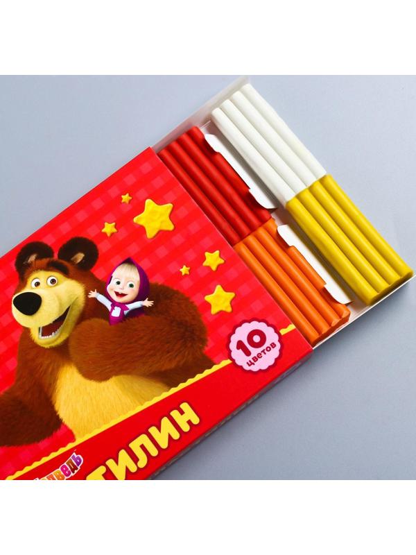Пластилин Маша и Медведь, 10 цветов, 150 г