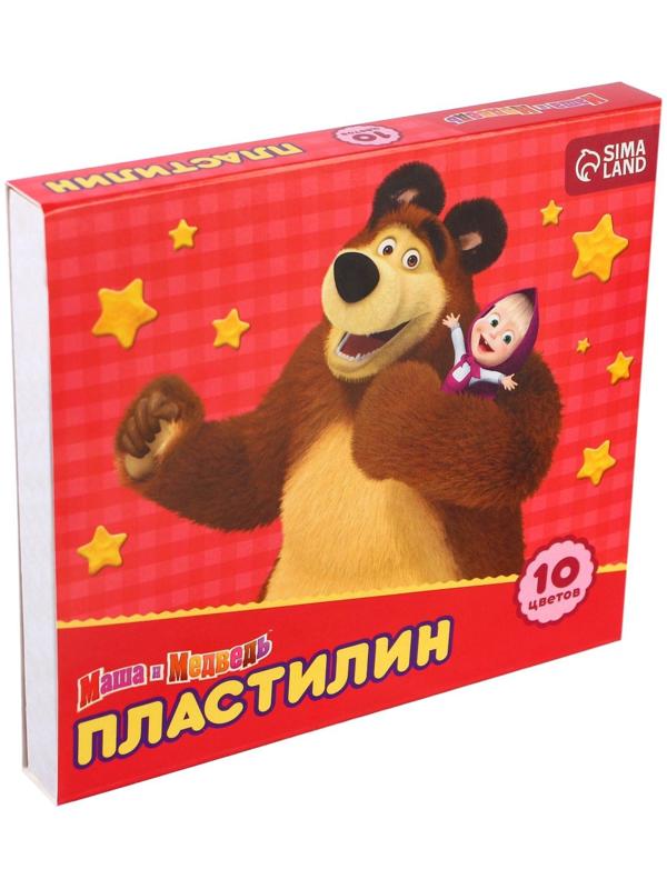 Пластилин Маша и Медведь, 10 цветов, 150 г