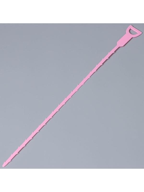 Улавливатель волос в стоках труб Доляна, 50 см, цвет МИКС