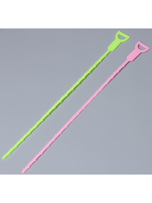 Улавливатель волос в стоках труб Доляна, 50 см, цвет МИКС