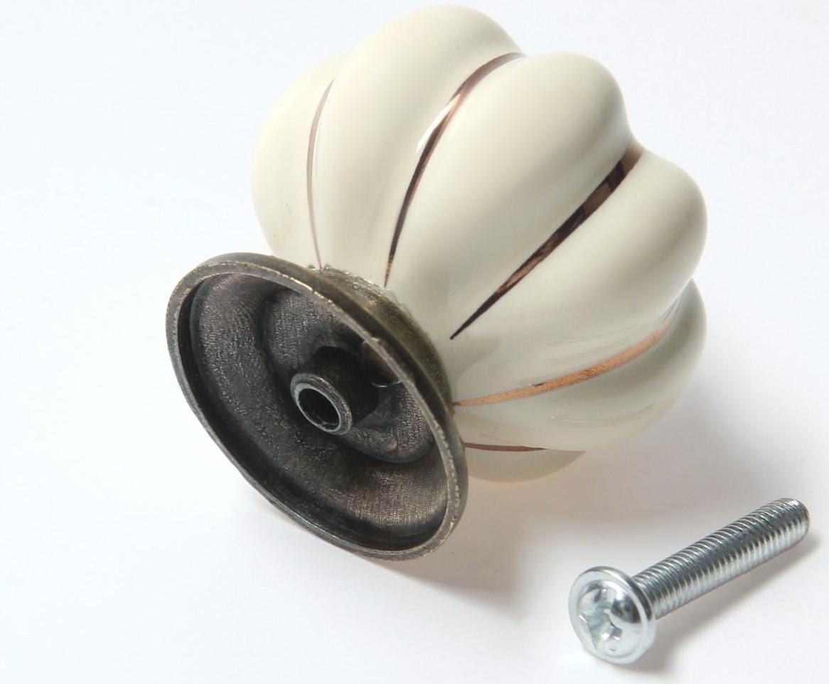 Ручка кнопка PEONY Ceramics 001, керамическая, бежевая