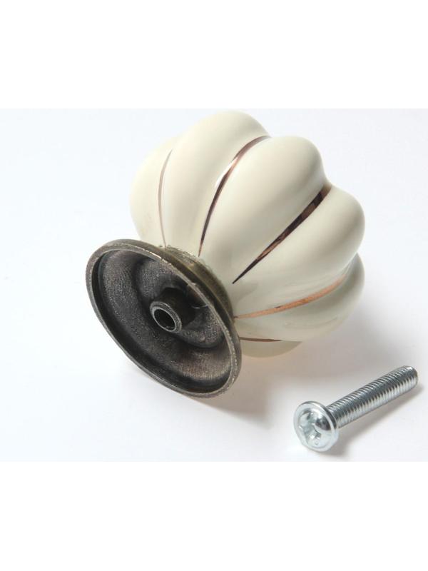 Ручка кнопка PEONY Ceramics 001, керамическая, бежевая