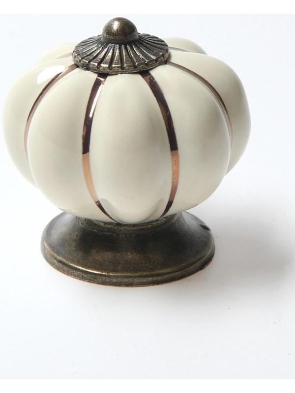 Ручка кнопка PEONY Ceramics 001, керамическая, бежевая