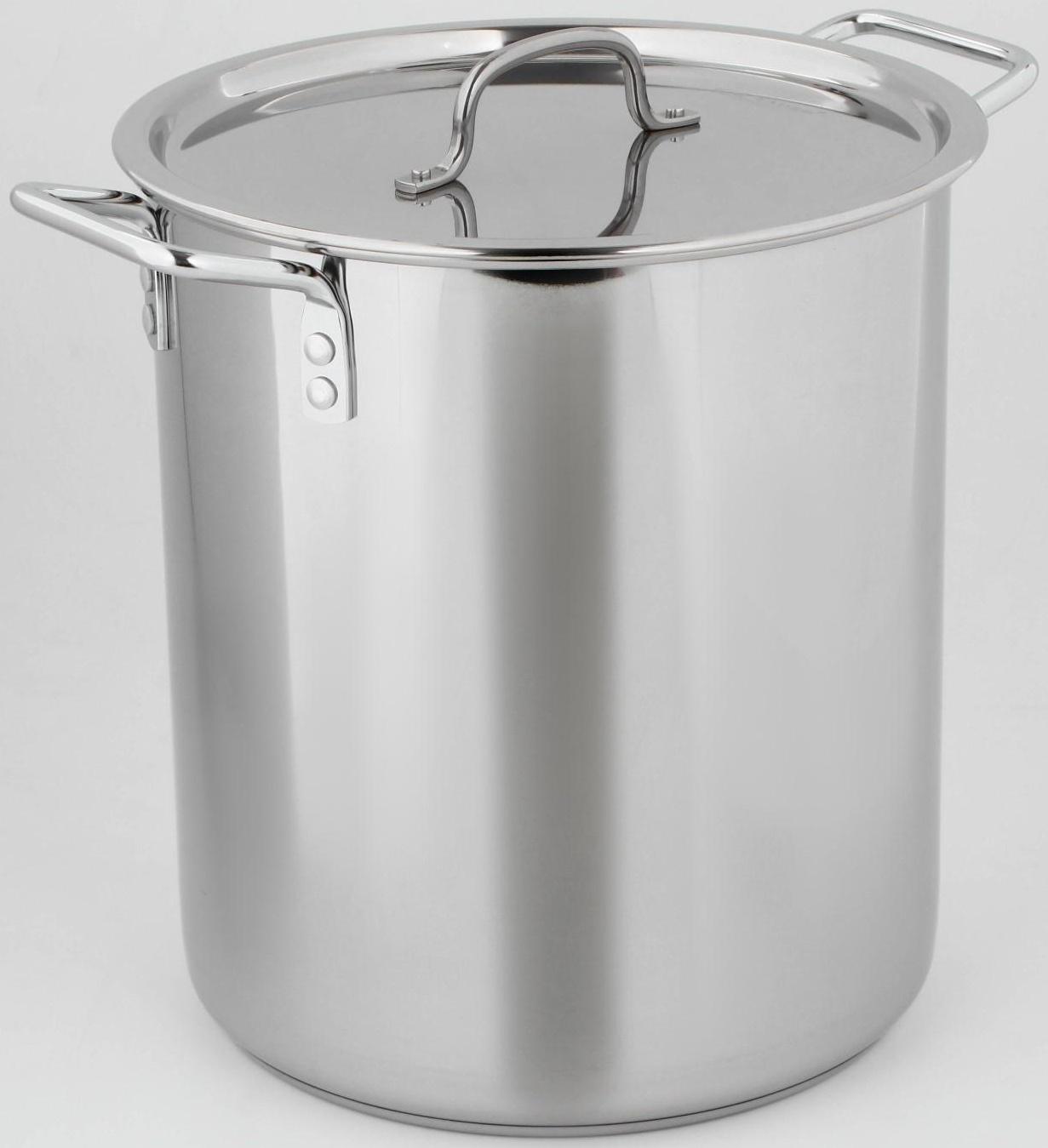 Кастрюля «Общепит», 20 л, d=30 см, h=30 см, металлическая крышка, с теплораспределительным дном