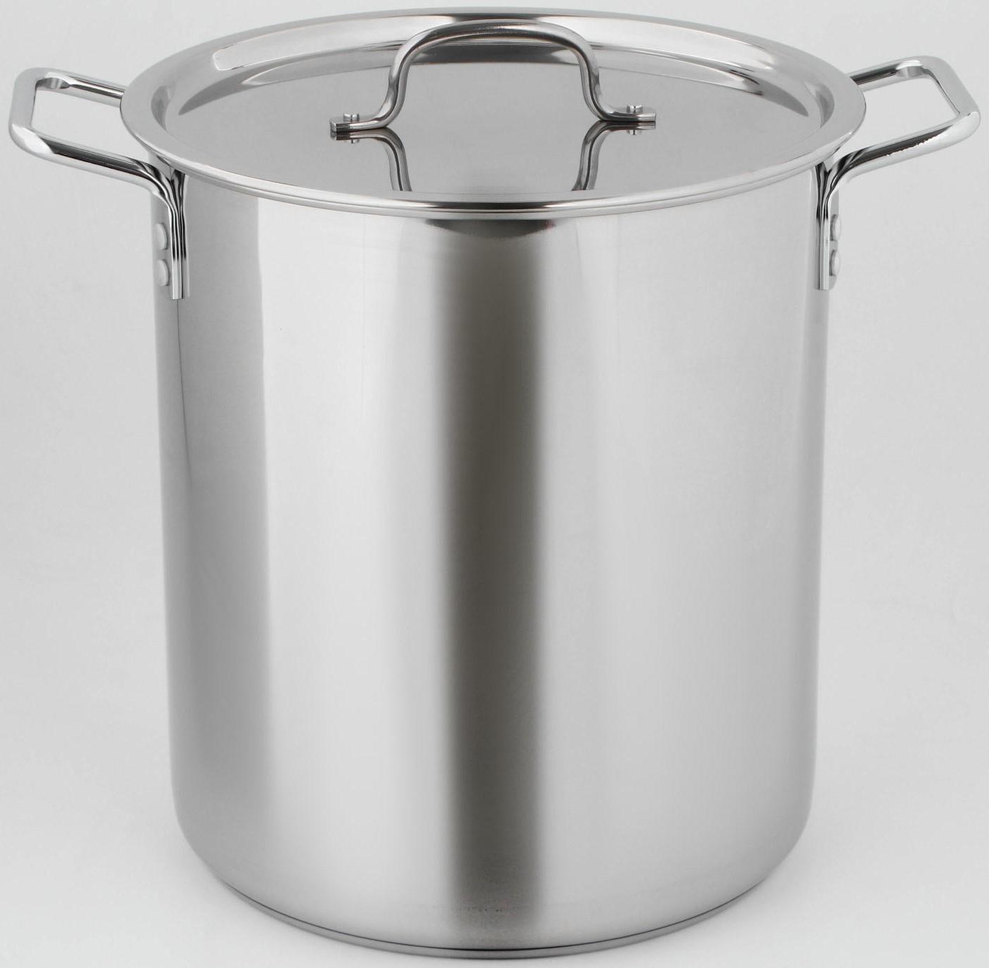 Кастрюля «Общепит», 20 л, d=30 см, h=30 см, металлическая крышка, с теплораспределительным дном