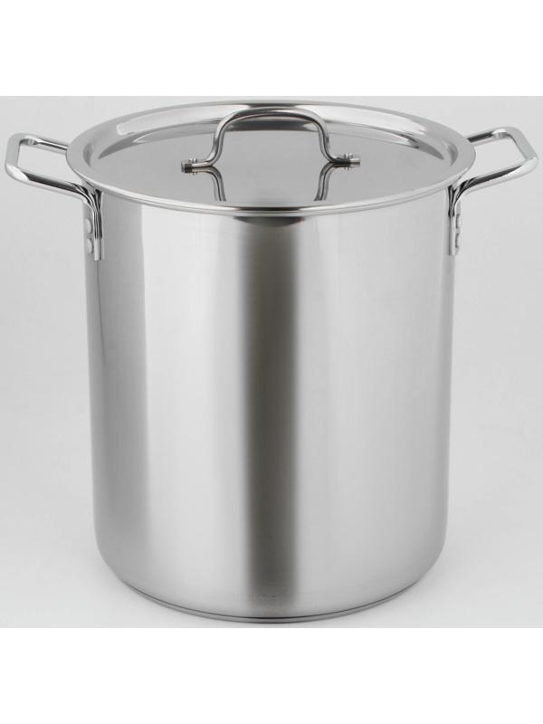 Кастрюля «Общепит», 20 л, d=30 см, h=30 см, металлическая крышка, с теплораспределительным дном