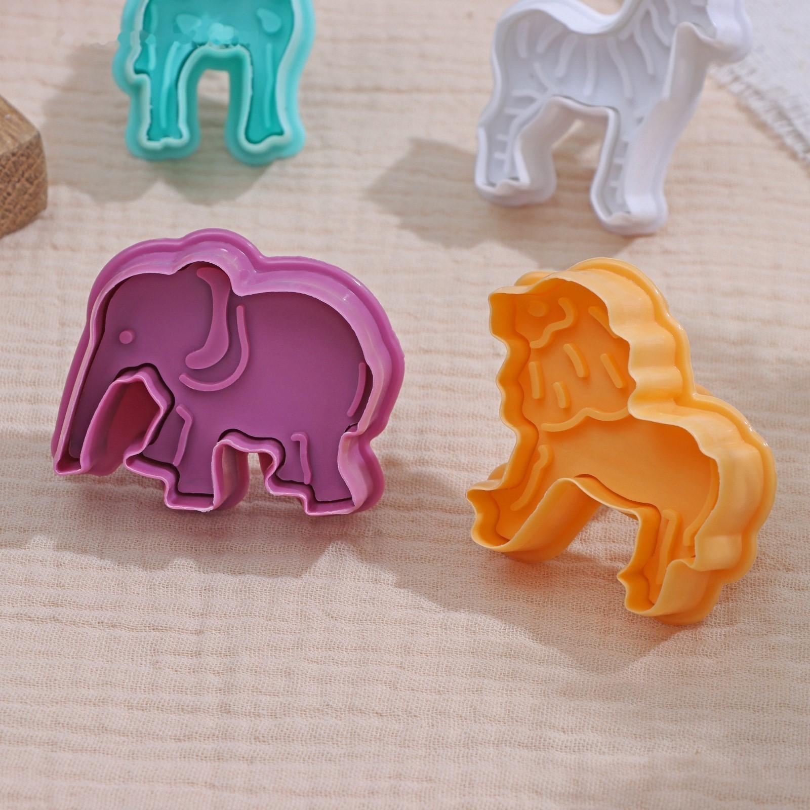 Набор плунжеров кондитерских Доляна «Зоопарк», 4 шт, 6×5 см, цвет МИКС