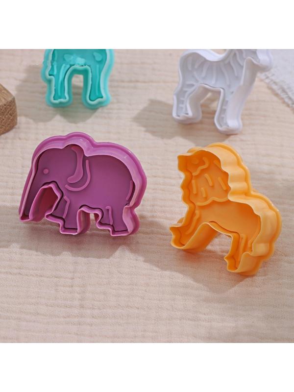 Набор плунжеров кондитерских Доляна «Зоопарк», 4 шт, 6×5 см, цвет МИКС