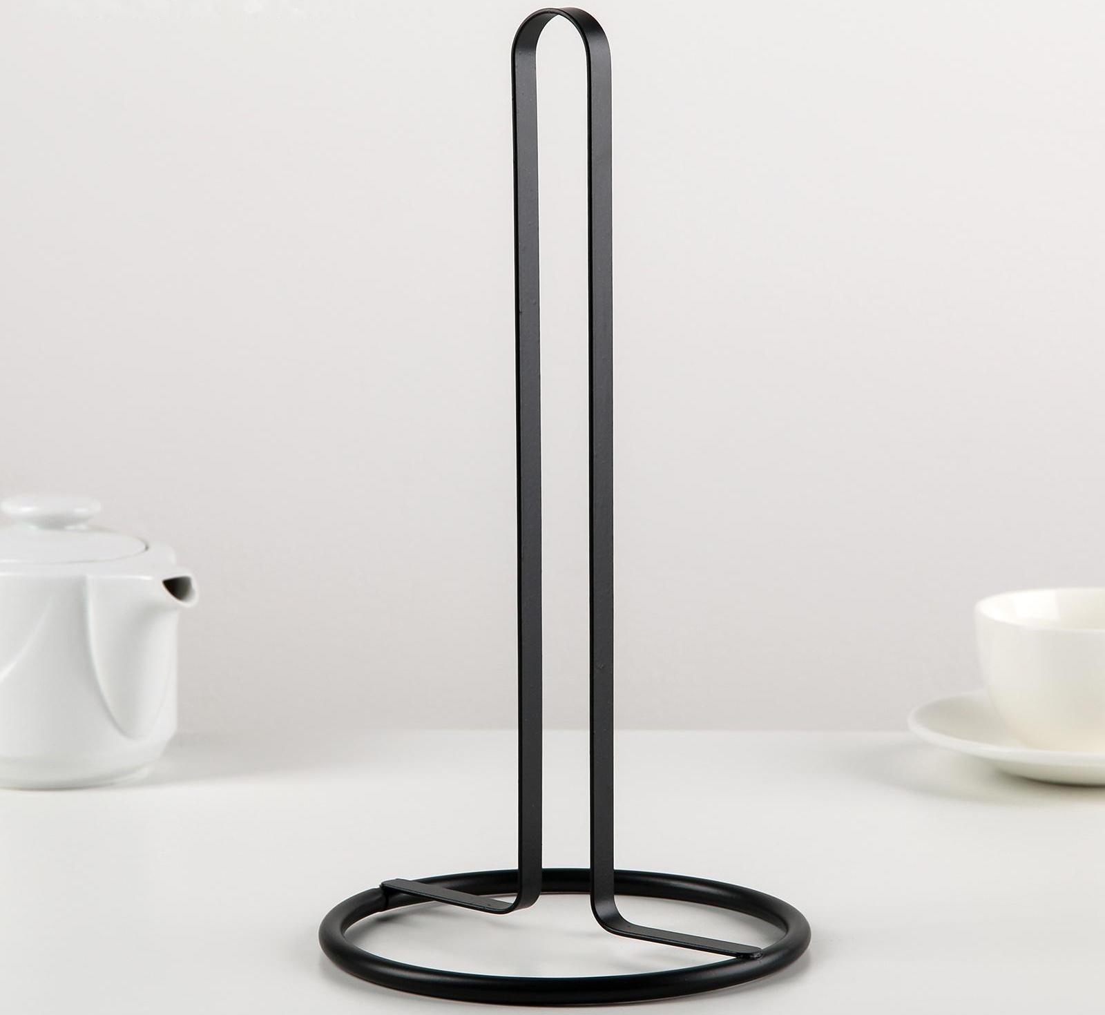 Подставка под бумажные полотенца Доляна «Лофт», 15×15×28 см, цвет чёрный