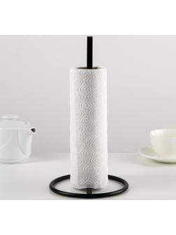 Подставка под бумажные полотенца Доляна «Лофт», 15×15×28 см, цвет чёрный