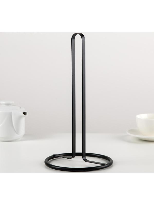 Подставка под бумажные полотенца Доляна «Лофт», 15×15×28 см, цвет чёрный