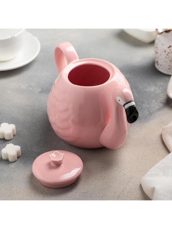 Чайник заварочный «Фламинго», 800 мл, цвет розовый