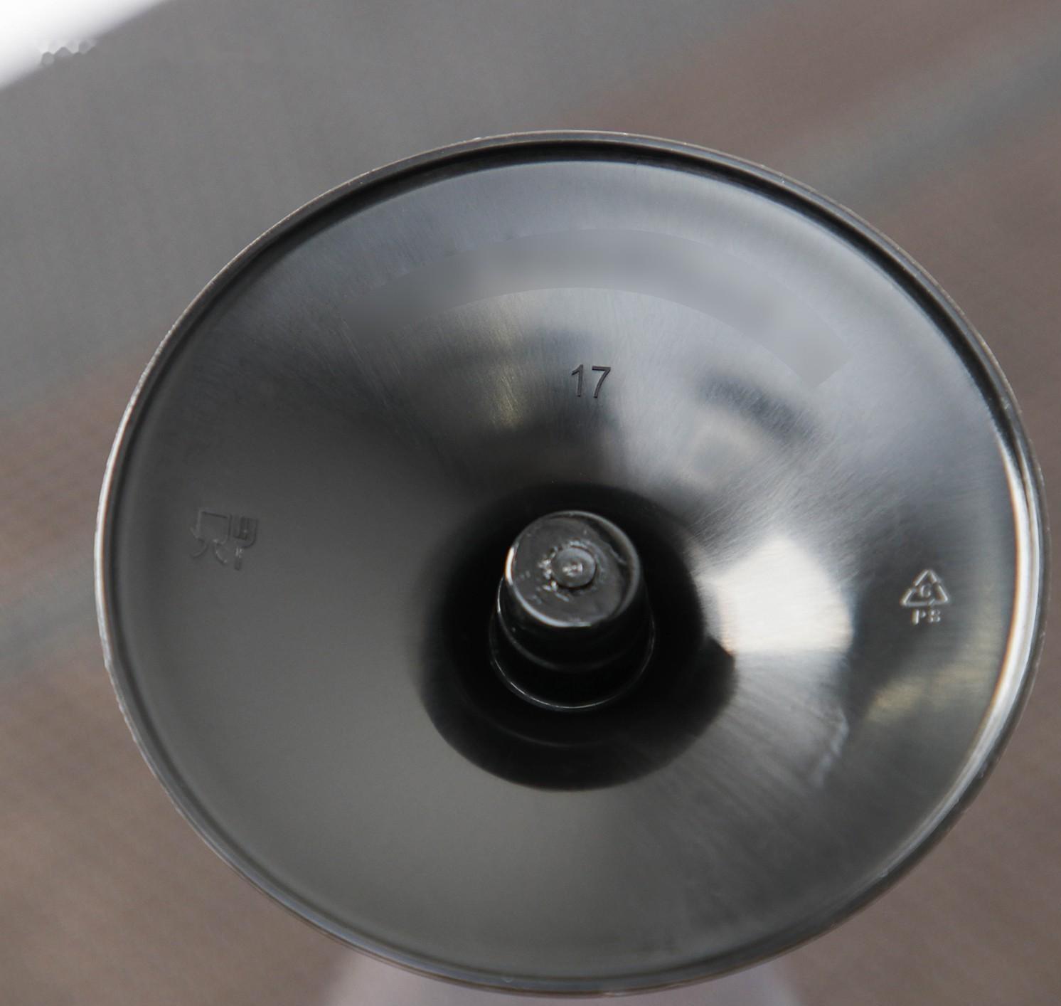 Фужер одноразовый для шампанского «Конус», 100 мл, с чёрной ножкой, цвет прозрачный