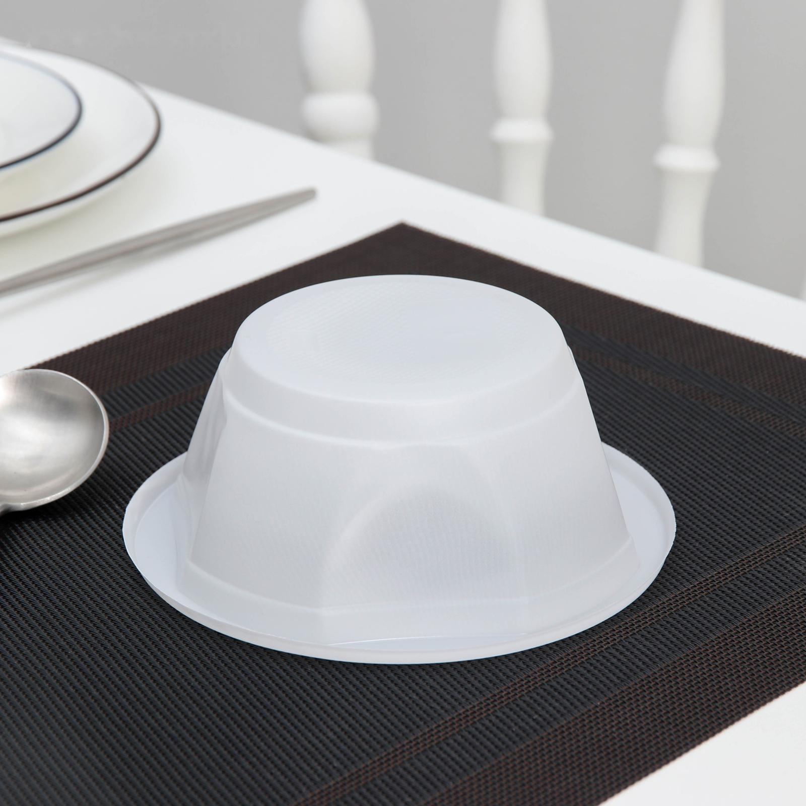 Тарелка одноразовая суповая, 600 мл, цвет белый