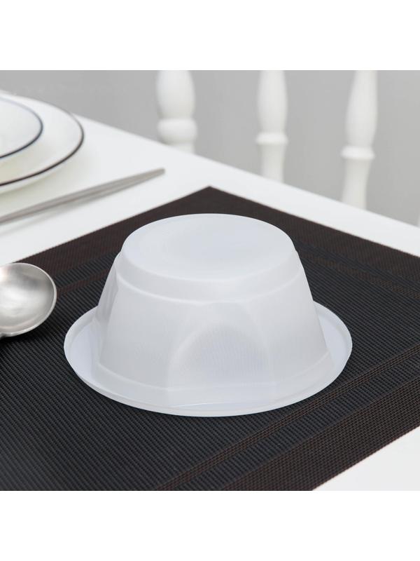 Тарелка одноразовая суповая, 600 мл, цвет белый