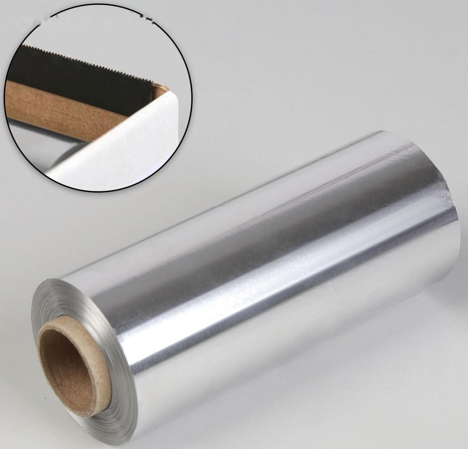 Фольга парикмахерская, с отрезным ножом, плотность 16 мкм, 100 м