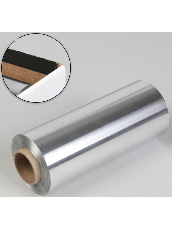 Фольга парикмахерская, с отрезным ножом, плотность 16 мкм, 100 м