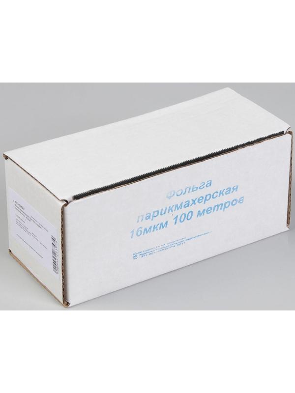 Фольга парикмахерская, с отрезным ножом, плотность 16 мкм, 100 м