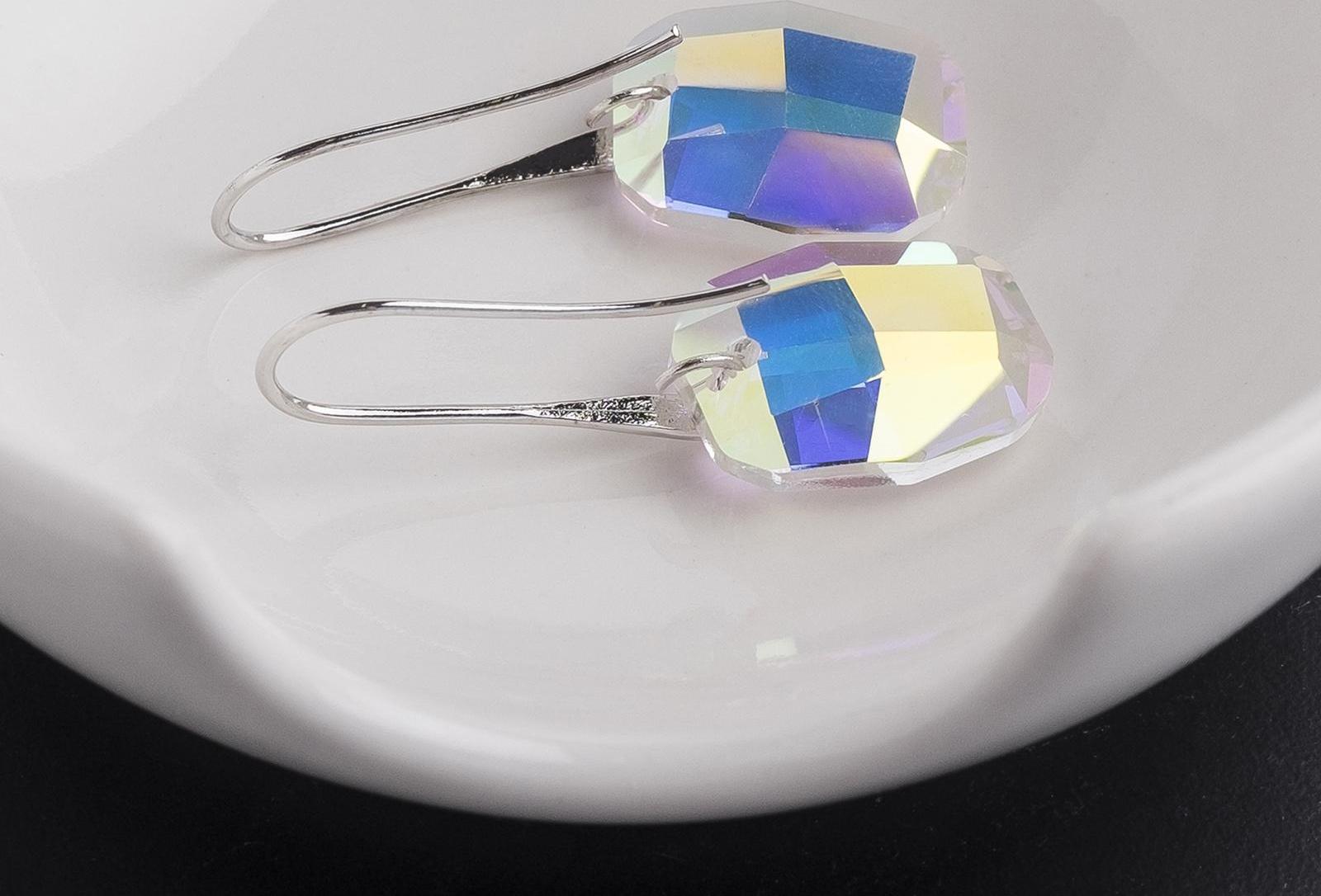 Серьги со стразами 