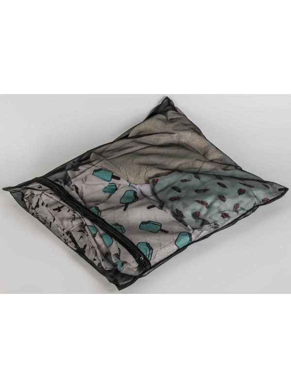 Мешок для стирки белья Доляна, 50×60 см, мелкая сетка, цвет чёрный