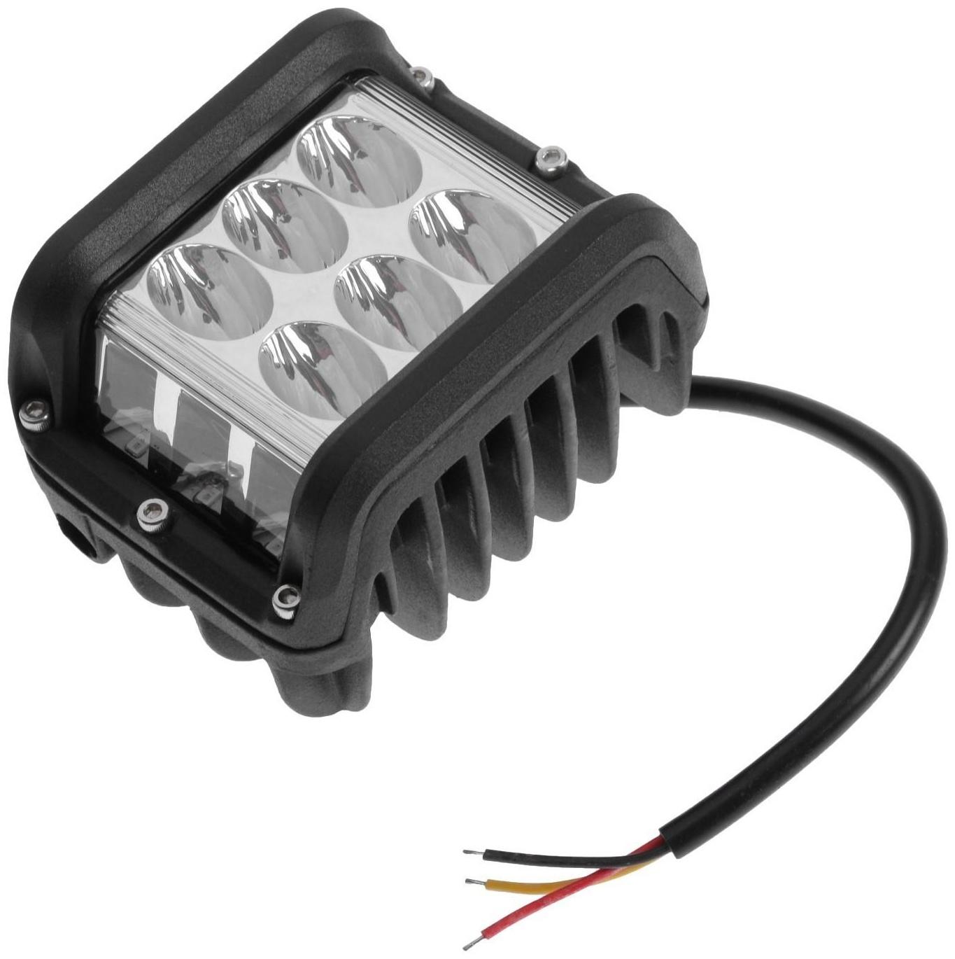 Противотуманная фара 9-30 В, 12 LED (6 белых, 6 желтых), IP67, 36 Вт, направленный свет