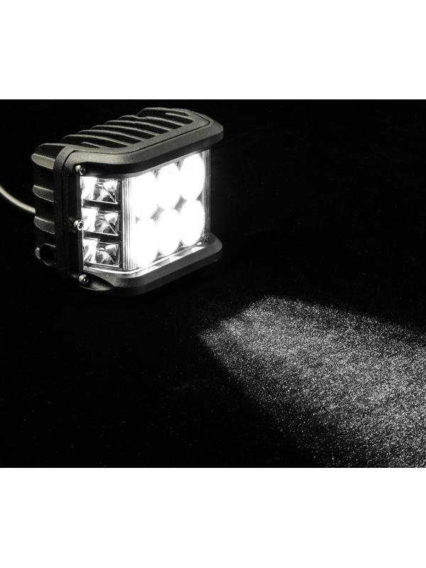 Противотуманная фара 9-30 В, 12 LED (6 белых, 6 желтых), IP67, 36 Вт, направленный свет