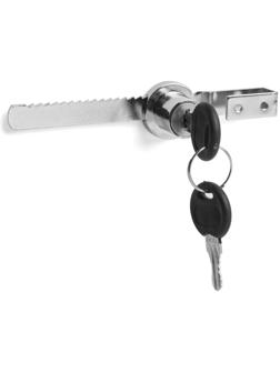 Замок-стекло реечный, цвет хром