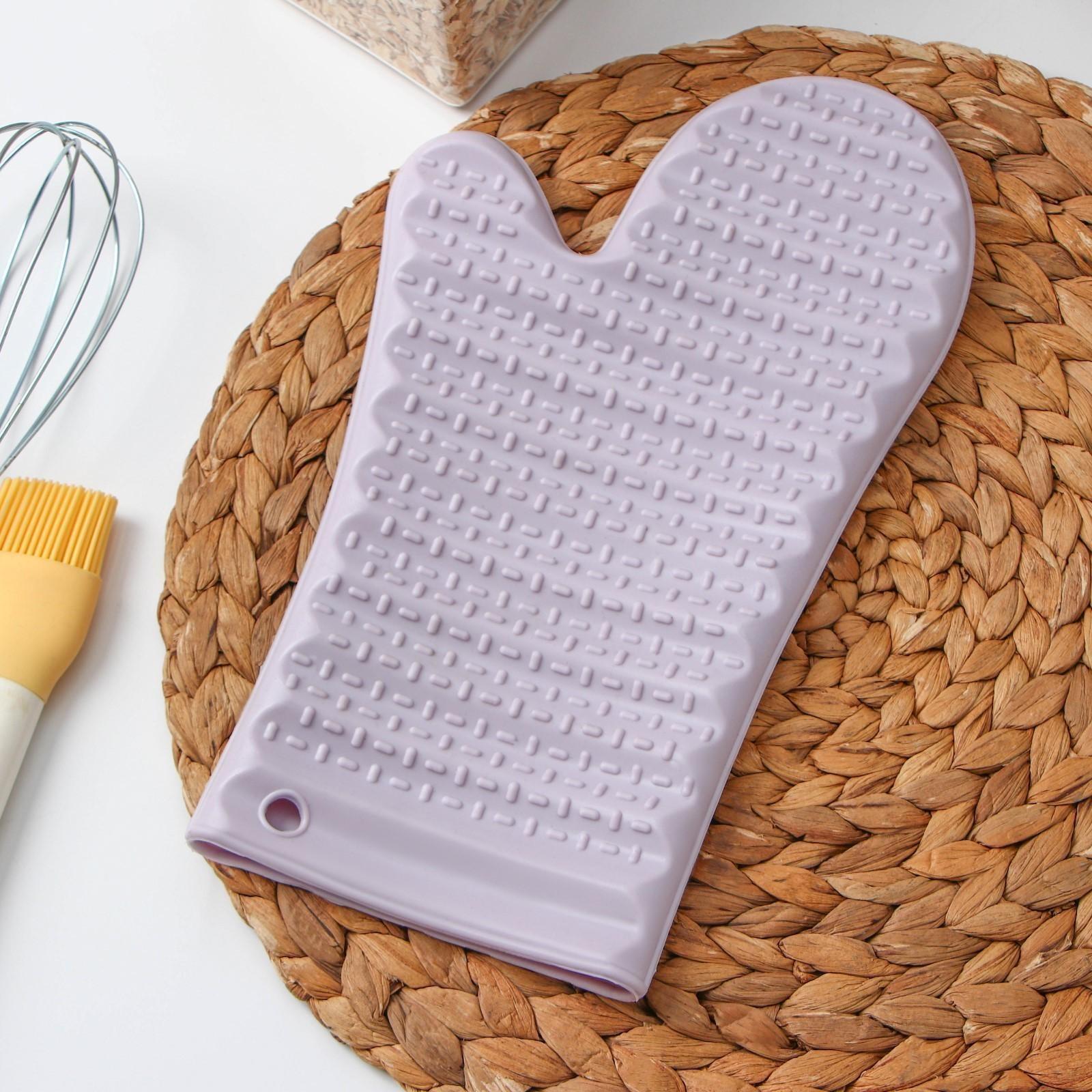 Прихватка для горячего Доляна «Мускат», силикон, 29×17 см, цвет МИКС