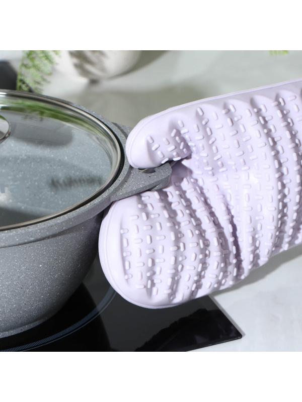 Прихватка для горячего Доляна «Мускат», силикон, 29×17 см, цвет МИКС