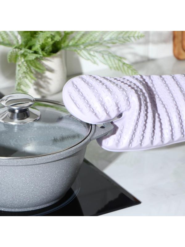 Прихватка для горячего Доляна «Мускат», силикон, 29×17 см, цвет МИКС