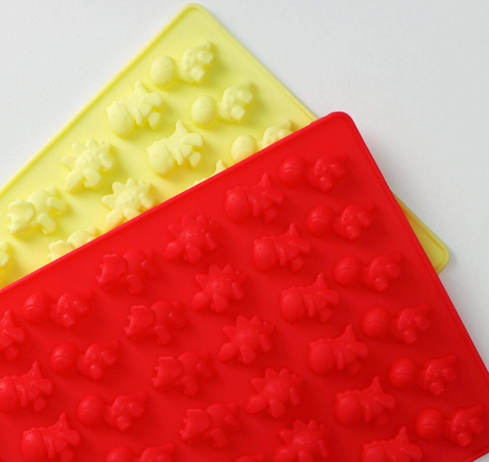 Форма для мармелада Доляна «Дино», 19,2×13 см, 48 ячеек, цвет сиреневый