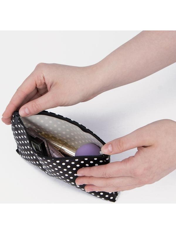 Косметичка на молнии, цвет чёрный